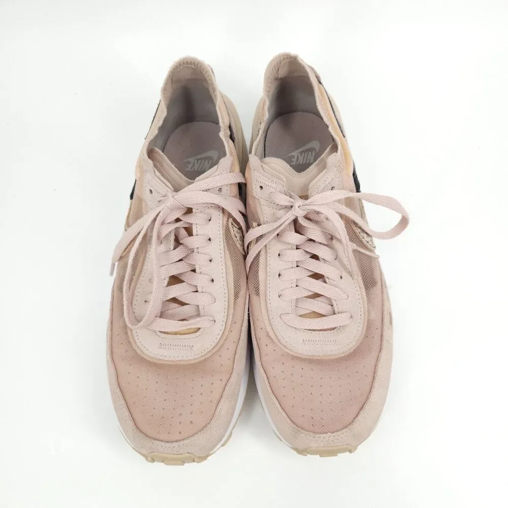 Nike Waffle One Shoes Womens Size 9.5 Pink Running Fossil Stone Leopard